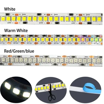 High Bright 5m White/Warm White/Red/Green/Blue 2835 SMD LED Strip Light 120 LEDs/M 240 LEDs/M Flexible Lamp Tape IP20/IP65 DC12V