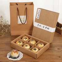 2021 new solid brown macaron gift box cookie chocolate candy boxes xmas newyear wedding party dessert shop decor sugar container