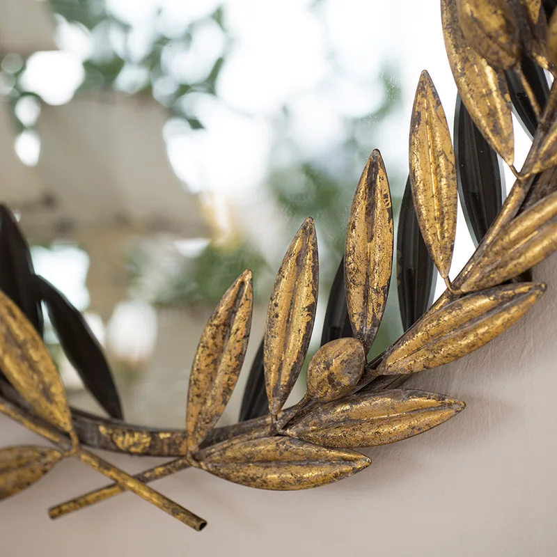 Металлическая веревка в виде оливковой ветви настенное декоративное зеркало для