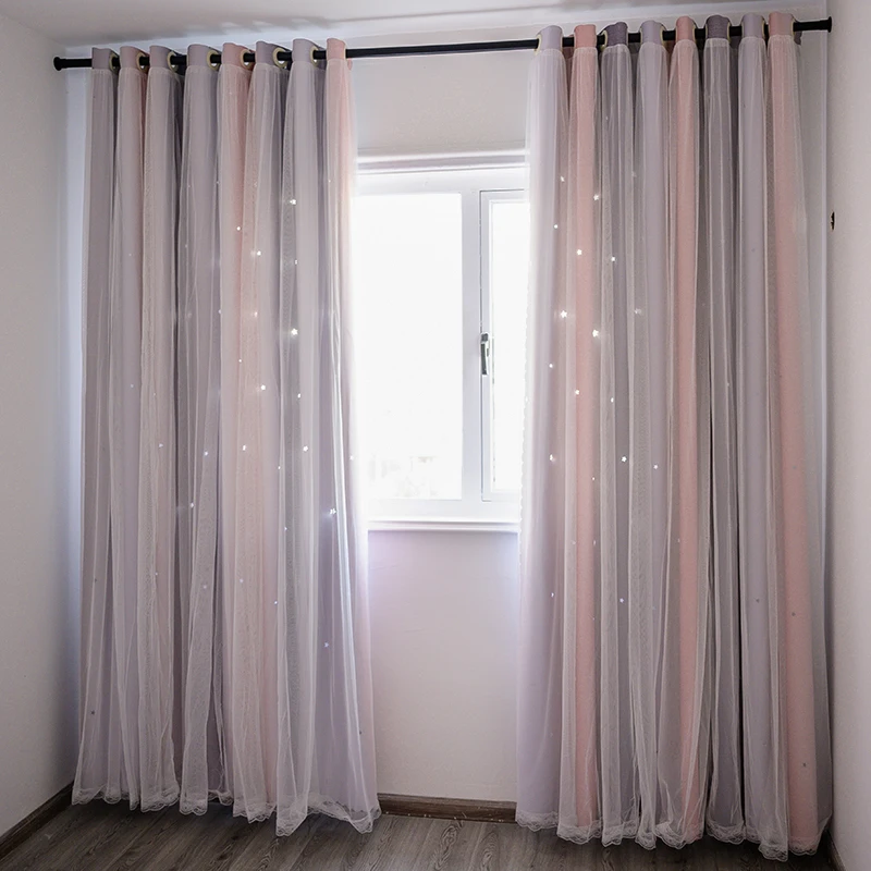 Декоративные шторы ins 2020 розовые для девочек карамельных цветов на заказ