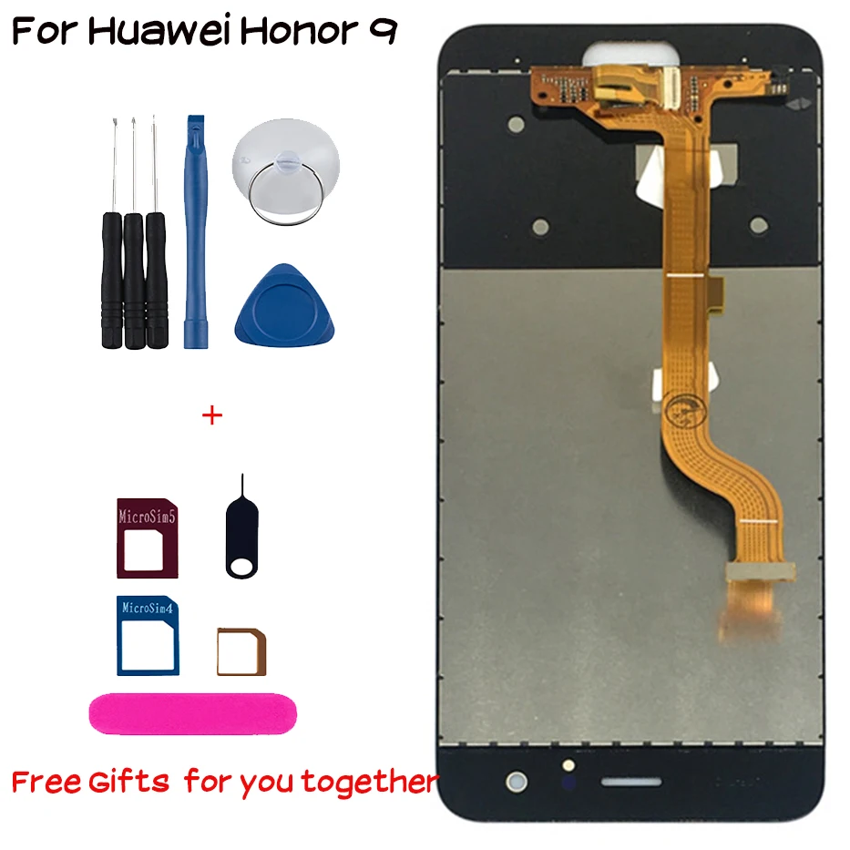 Оригинальный сенсорный экран для Huawei honor 9 ЖК-дисплей в сборе сменный дигитайзер