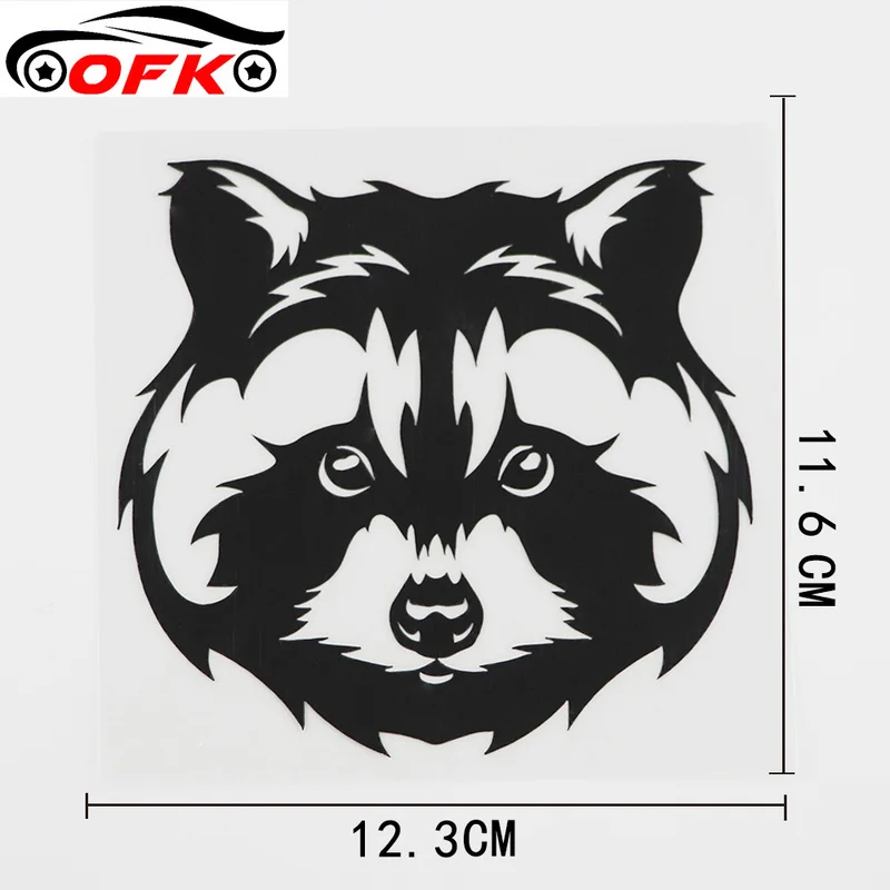 Виниловая наклейка на автомобиль с головой енота 12 3 см * 11 6 | Автомобили и