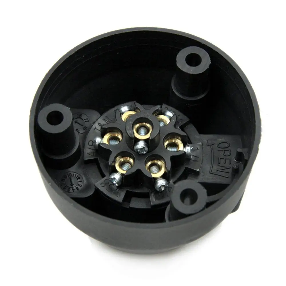 TIROL T22779 P3 7-контактный разъем прицепа черный матовый материал 7-полюсный буксирный