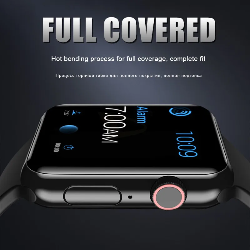 15D изогнутое закаленное стекло экрана для Apple Watch 1 2 3 4 Полная защита пленка для Iwatch 38 40 42 44 мм защитное стекло