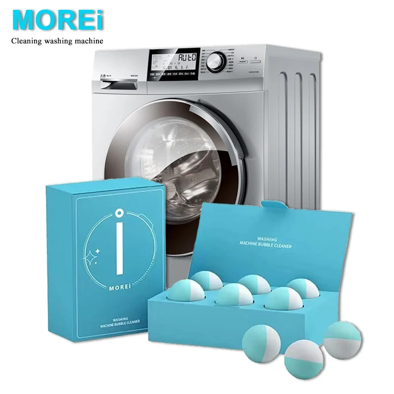 MOREi 6pcs Washing Machine Cleaner Effervescent Descale Detergent Deodorant Cleaning for Washer Household Remove Stains Tool