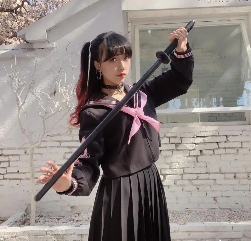 Костюм для косплея Розовый Дракон JK костюм с юбкой студентов дракона матросский |