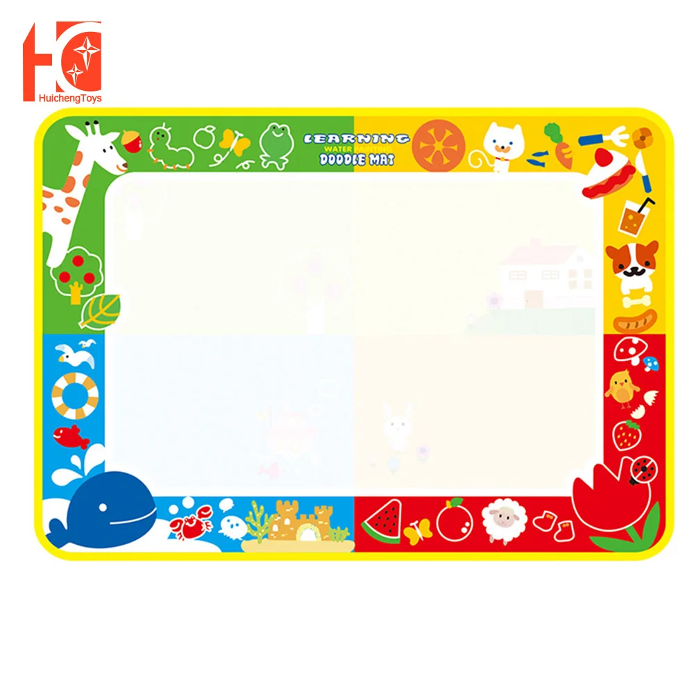 

100x70cm Magic Water Drawing Mat Doodle Mat & 3 Drawing Pens & 1 Stamps Set Painting Board Educational Toys for Kids