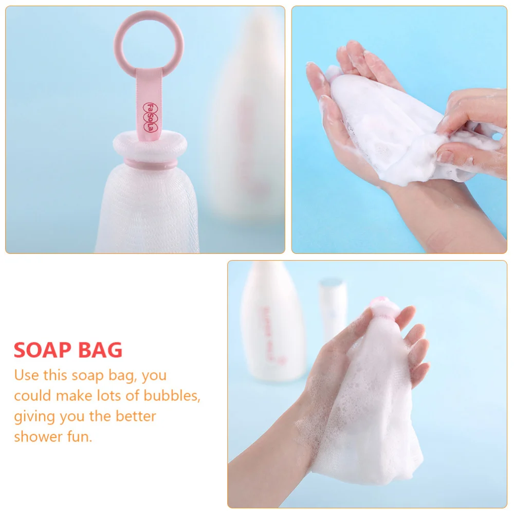 

2Pcs Facial Cleanser Foaming Net Soap Foaming Bags Soap Bubble Helper for Home