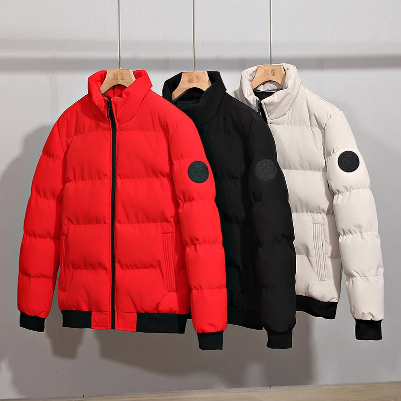 

2021 New Winter Coat Men Thicken Casual Parka Slim Fit Outwear Waterproof Warm Stand Collar Outwear Down Jacket