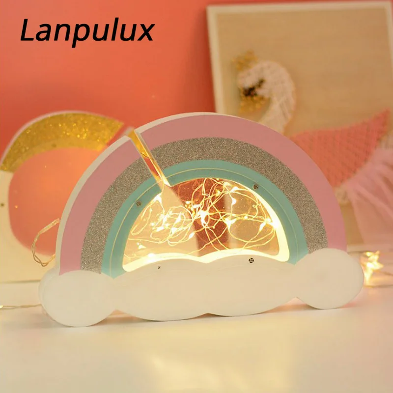 Lanpulux животное деревянное ночное освещение Радужный Лебедь кактус домашнее