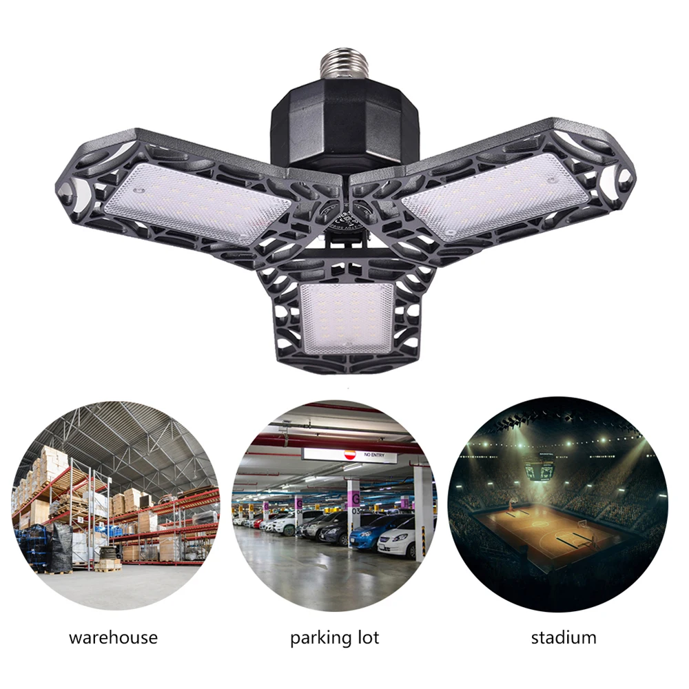 Светодиодный гаражный светильник 80 Вт 72 светодиода 360 градусов деформируемый