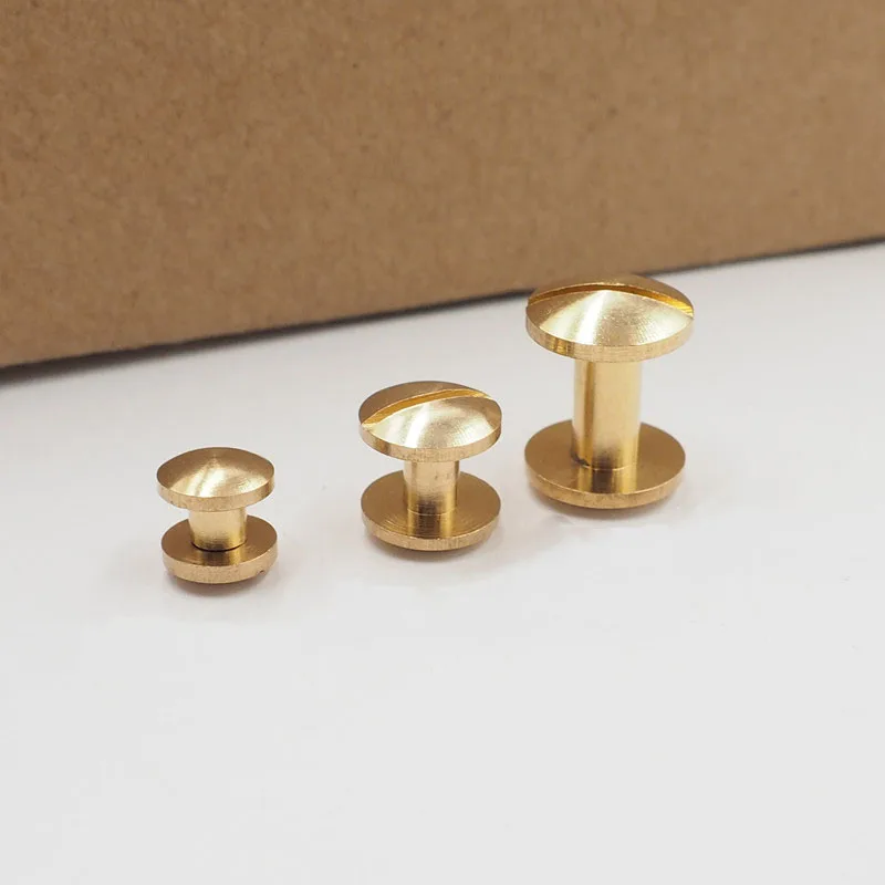 Двойная дуга бумажник сумка латунь ремень винт заклепка Сделай Сам Чикаго крепеж