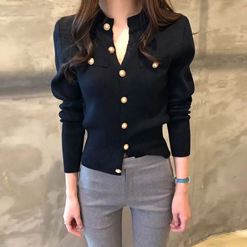 Брендовый Модный женский роскошный зимний элегантный тонкий короткий вязаный