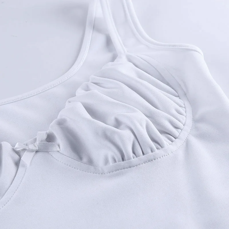 

White Square Collar Ruched Dress Bodycon High Waist Clubwear Black Sexy Dresses For Women 2021 Vestidos De Mujer Casual Sundress