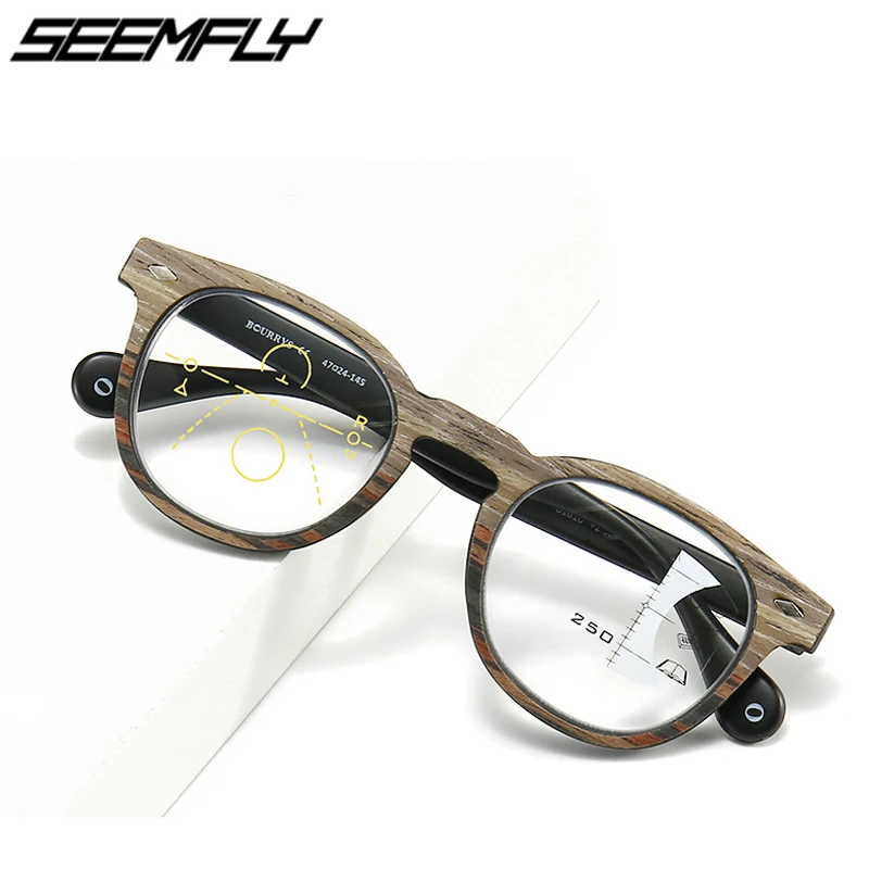 Очки для чтения Seemfly мужчин и женщин прогрессивные многофокальные