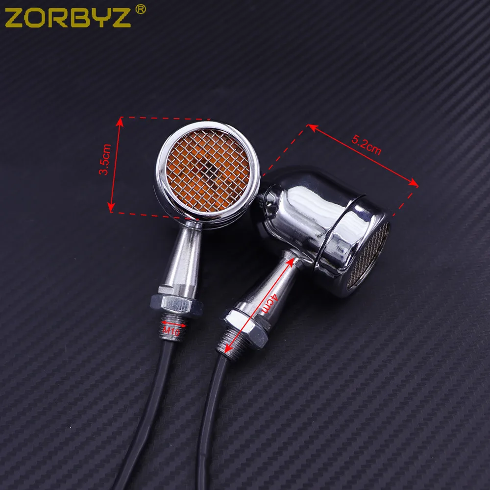 ZORBYZ 1 пара металлических мотоциклетных хромисветодиодный светодиодных