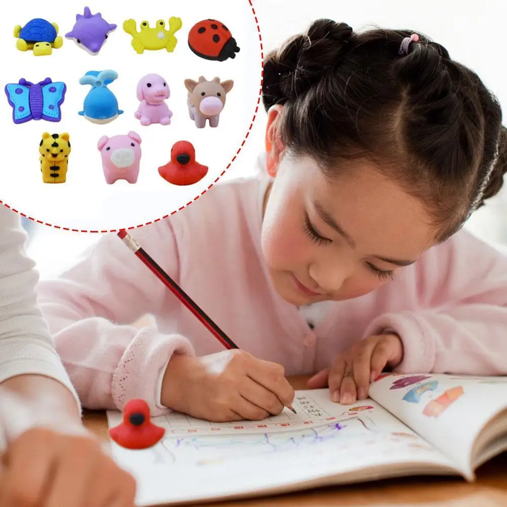 5 звёзд милый ластик с мультяшными животными новинка канцелярские