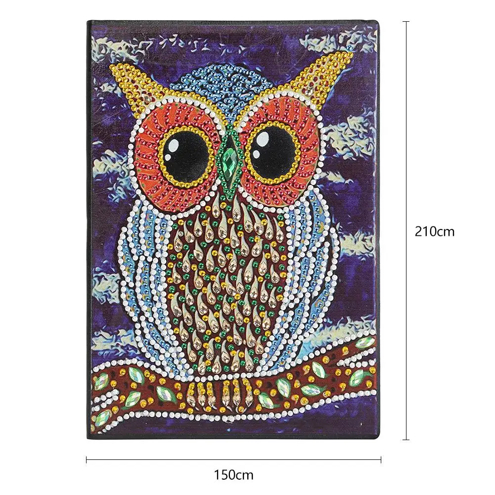 

Special Shaped Diamond Painting Notebook Owl Vintage Pattern Part Dill 50 Pages A5 Office School Gifts DIY Writing Crafts