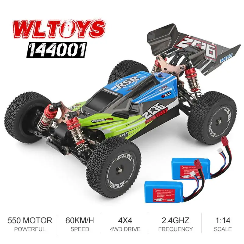 1:14 RC автомобиль Wltoys 144001 с дистанционным управлением 60 км/ч высокоскоростной