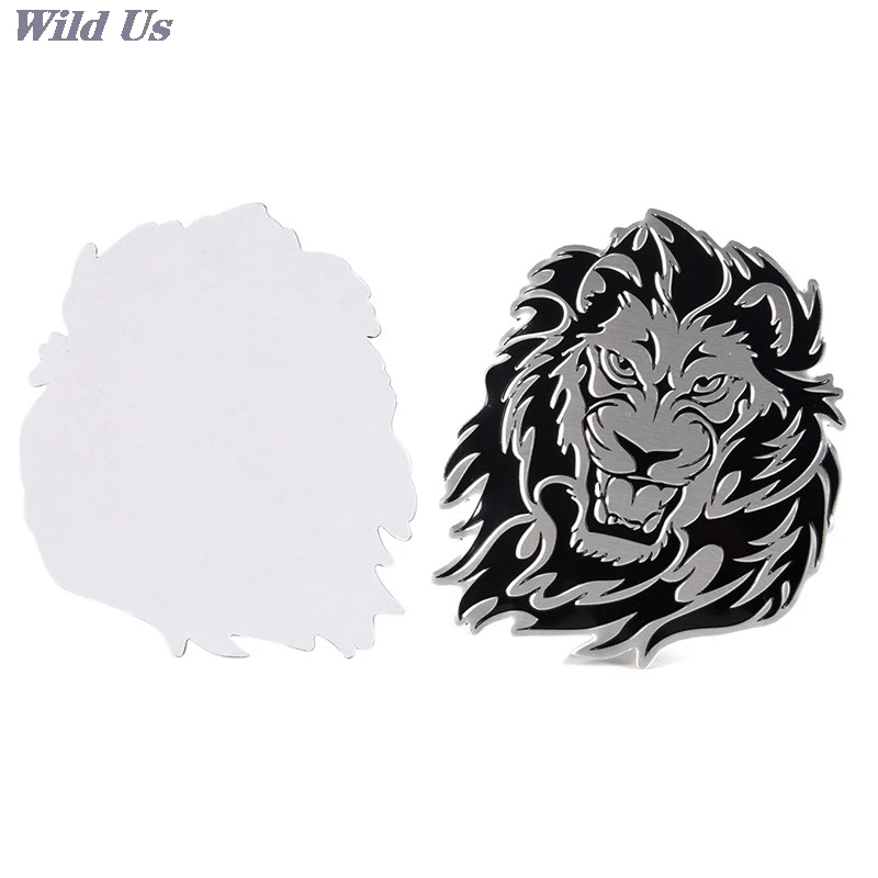

3D Car Aluminum Alloy Sticker Personality Lion Auto Logo Badge Emblem Tail Decal (L*W):8cm*7cm