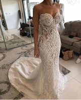 arabic aso ebi luxurious lace beaded wedding dresses mermaid sweetheart bridal vintage wedding gowns robe de soir%c3%a9e de mariage