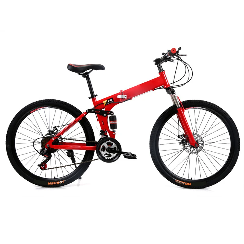 Online Variable Geschwindigkeit Mountainbike 24 Inch/26 Inch Rad Doppel Disc Brems Dämpfung Klapp Fahrrad Erwachsene Studenten Off Straße