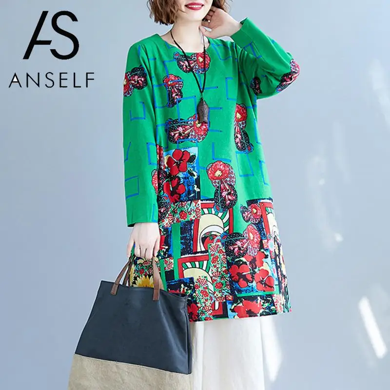 Женская обувь в винтажном стиле Из хлопка и льна платье для женщин с длинными