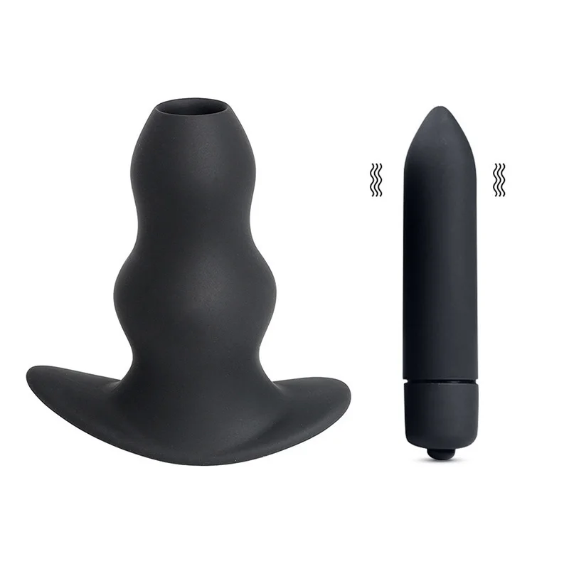 Силиконовая пустотелая Анальная пробка открытый инструмент киска таза клизма