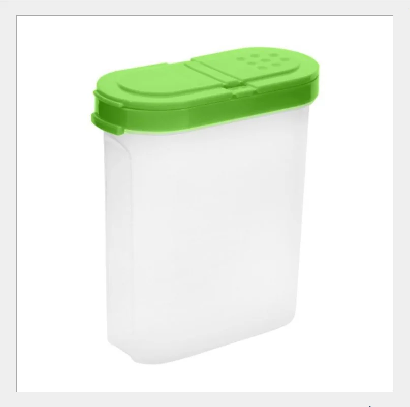 

3 Color Plastic Food Seasoning Container Kitchen Spice Boxes Jar Double Lid Cereal Condiment Bean Storage Bottle Container