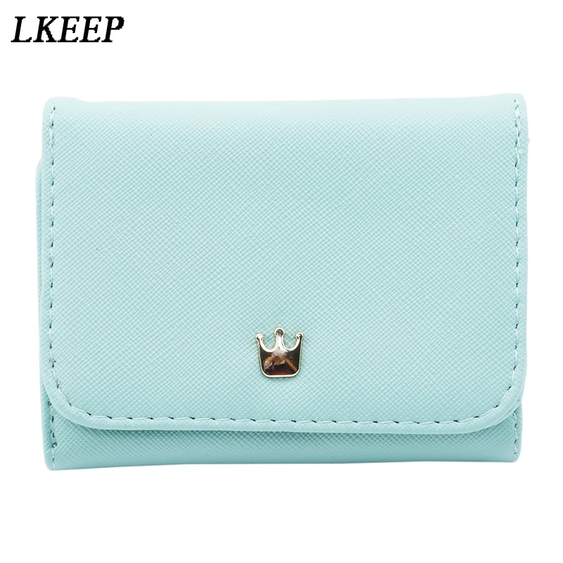 Женский кошелек 2020 женские короткие кошельки украшенные короной Мини для денег