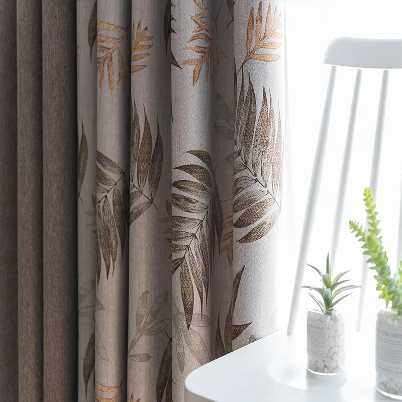 Американские занавески для сада из хлопка и льна гостиной спальни кабинета