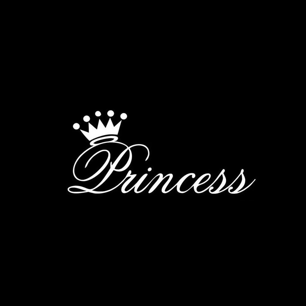 

Funny Crown Princess Letters Car Body Window Decal Reflective Sticker Decoration 19cm x 8.5cm 25cm x 11cm Car Styling Accessorie