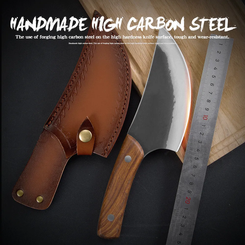 Нож шеф повара Sowoll ручной работы из кованой плакированной стали 5 дюйма нож для