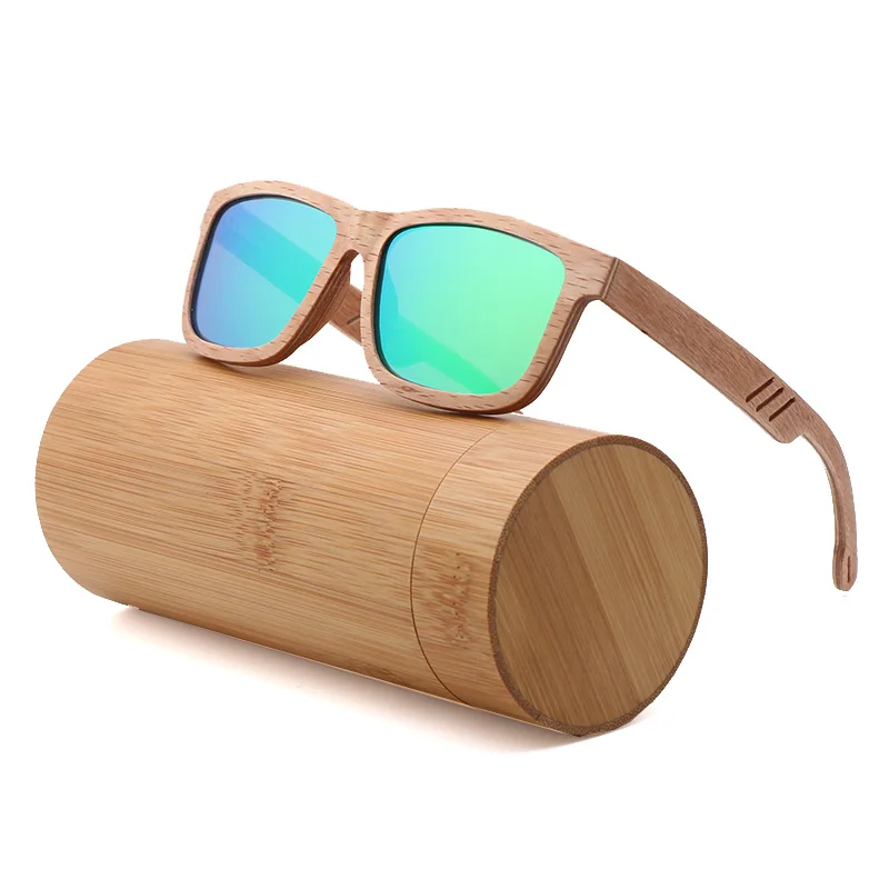 

Real Bamboo Ju Wood Laminated Man Sunglasses 2021 Male Wrap UV 400 Shades For Men Driving Fashionable Suitable