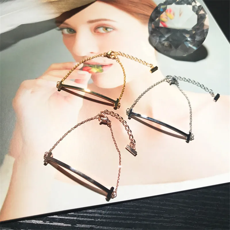 YUN RUO модный розовый Золотой Классический смайлик браслет женщина подарок на день