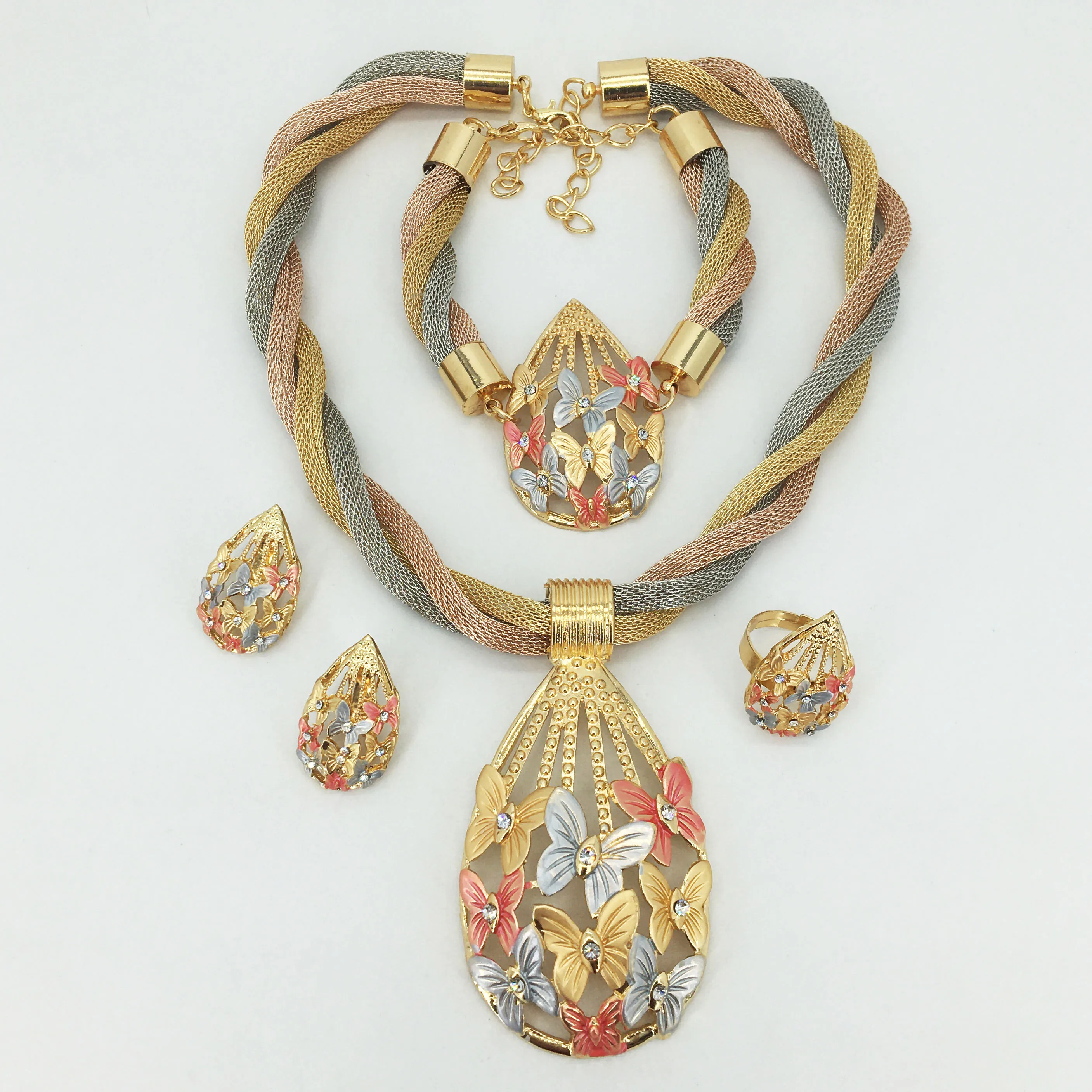 Горячая мода Свадебный Дубай Африка Нигерия Африканский комплект ювелирных