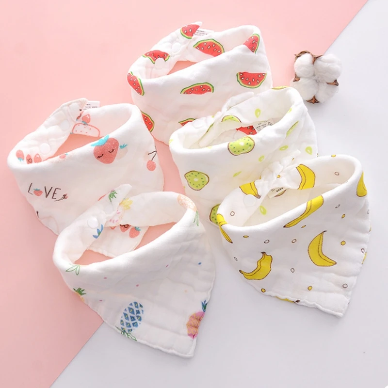 

Baby Infants Feeding Bibs Newborn Burp Cloth Shower Gifts Soft Gauze Saliva Towel Toddler Triangle Scarf