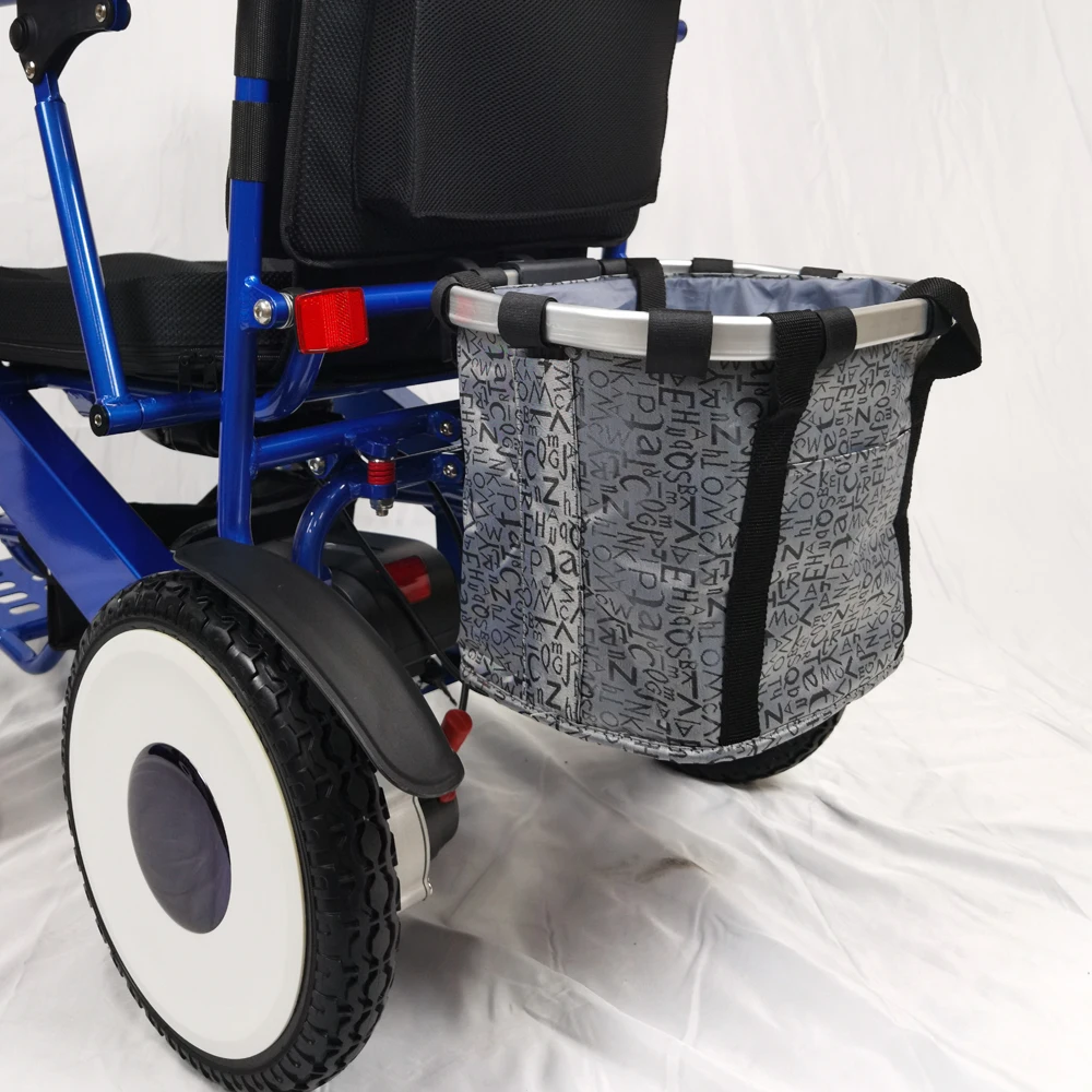 

Wheelchair fixed basket, wheelchair back basket, removable basket,