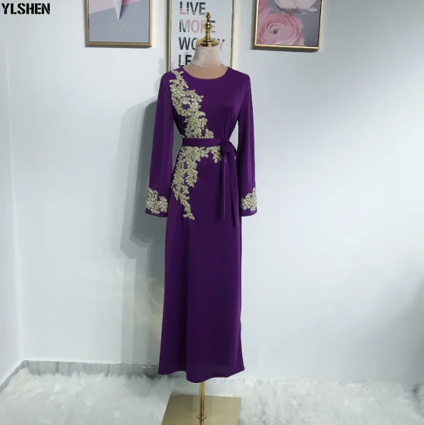 2020 Eid Mubarak Abaya Дубай мусульманское платье женский халат с вышивкой Рамадан Кафтан