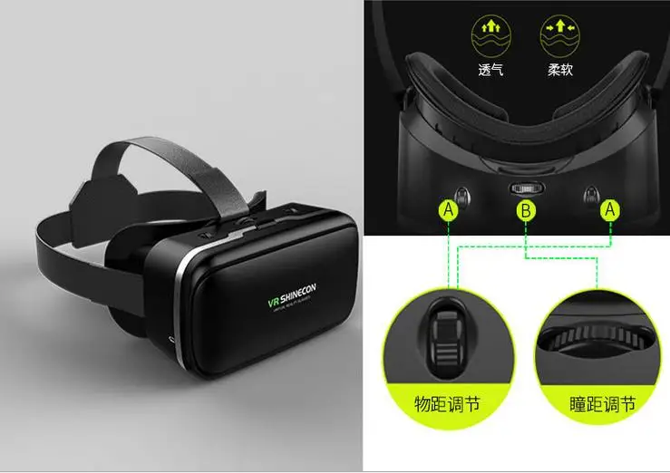 3D очки VR коробка виртуальной реальности картонная гарнитура шлем для смартфона