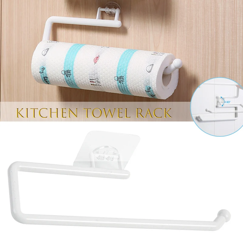 Кухонные бумажные стеллажи без сверления отверстий полки для липкой пленки