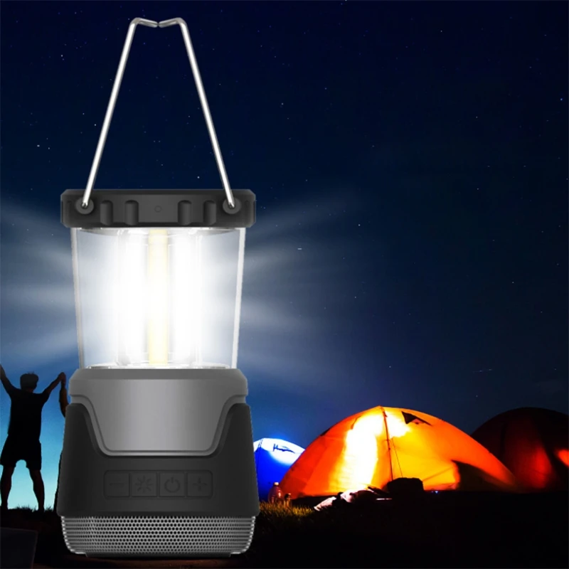 

F1FD Portbale Camping Light with Bluetooth Speaker Wireless Charging Camping Light Outdoor LED Lighting Lamp