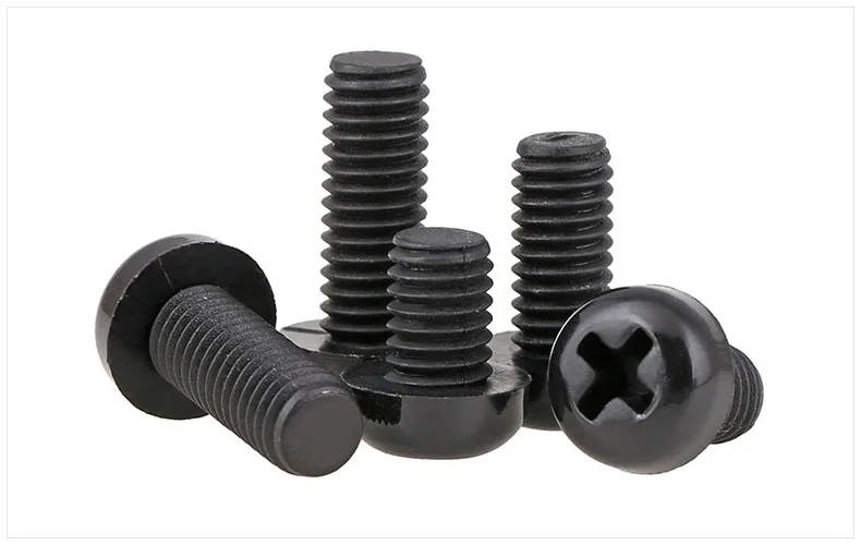 

Black Round Head Cross Pan Head Screw Nylon Plastic Screw M2-M5 50PCS
