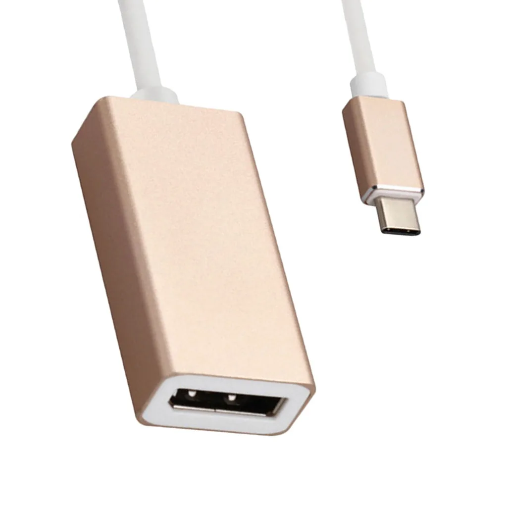 USB C 3 1 тип для отображения порта DP адаптер штекер к гнезду M/F Macbook проектор золото |
