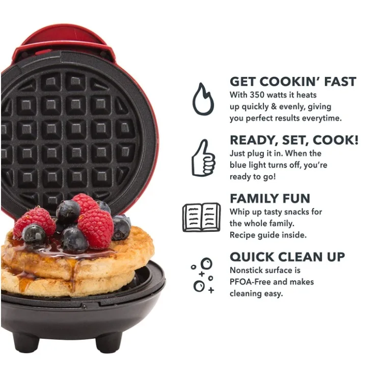 

Mini waffle pan breakfast omelet egg pancake household convenient automatic electric cake pan egg waffle maker maker