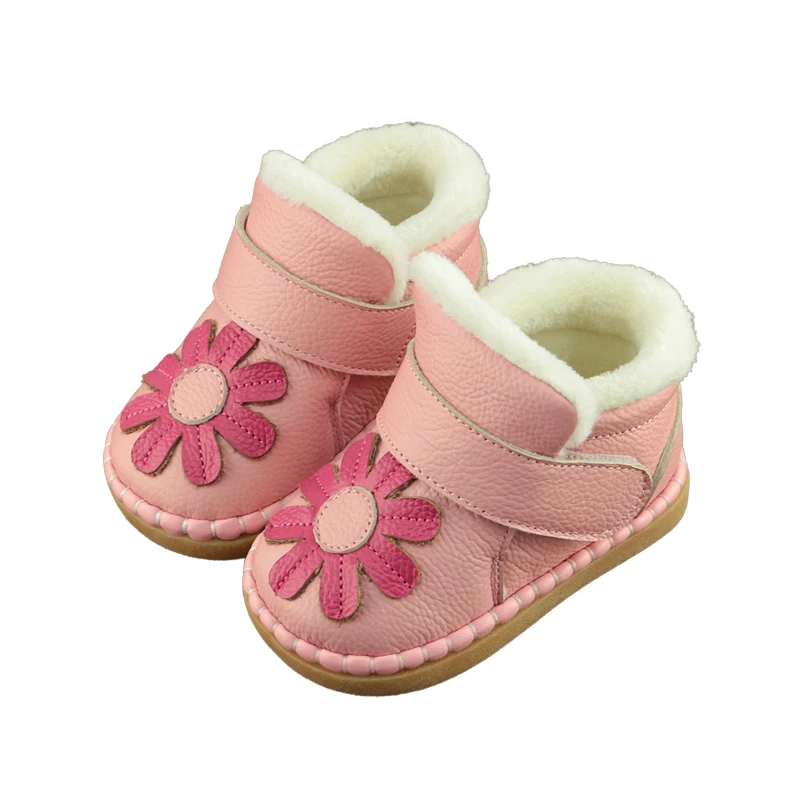 

2020 Winter Flower Genuine Leather Baby Girl Snow Boots Infant Toddler First Walkers Princess Girl Winter Shoe Baby Moccasins