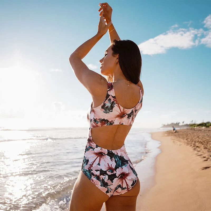 Новинка 2019 цельный купальный костюм Женские винтажные купальные костюмы