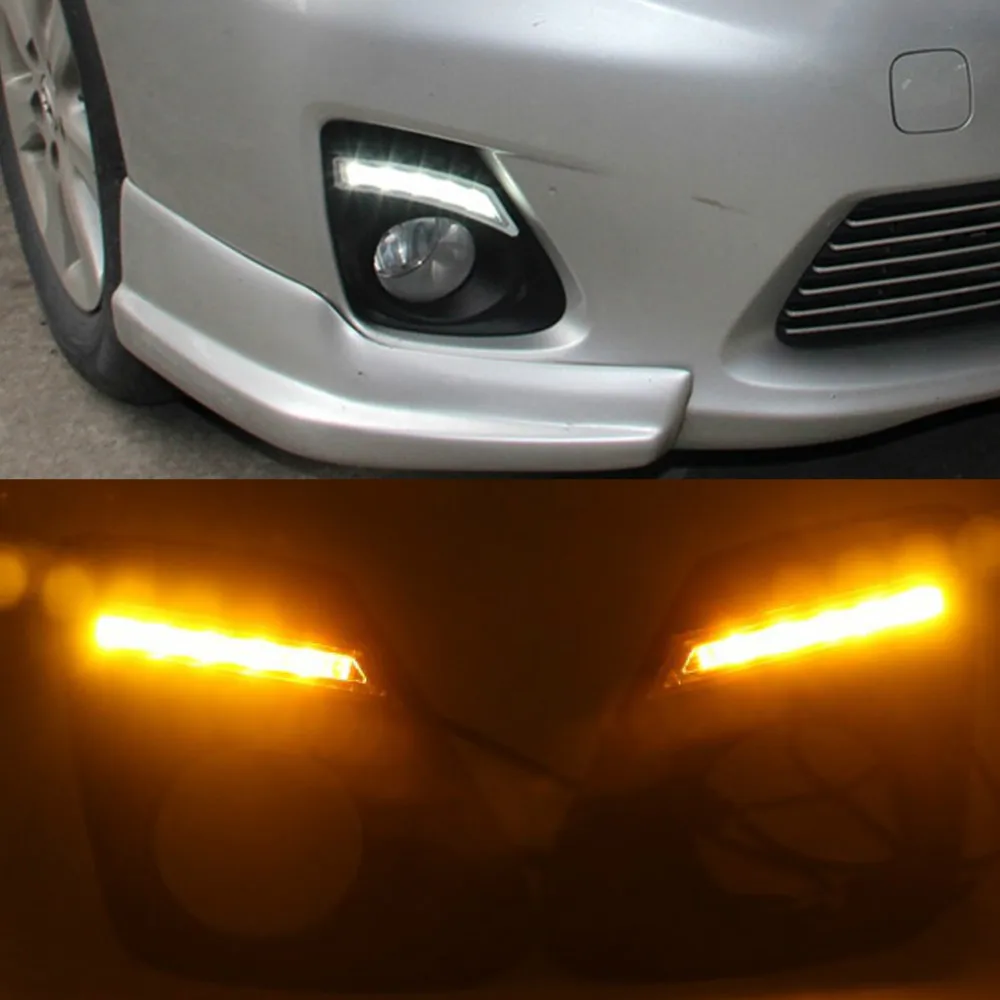 Дневные ходовые огни 2 шт. светодиодные дневные для Toyota Corolla 2011 2012 2013 12 В