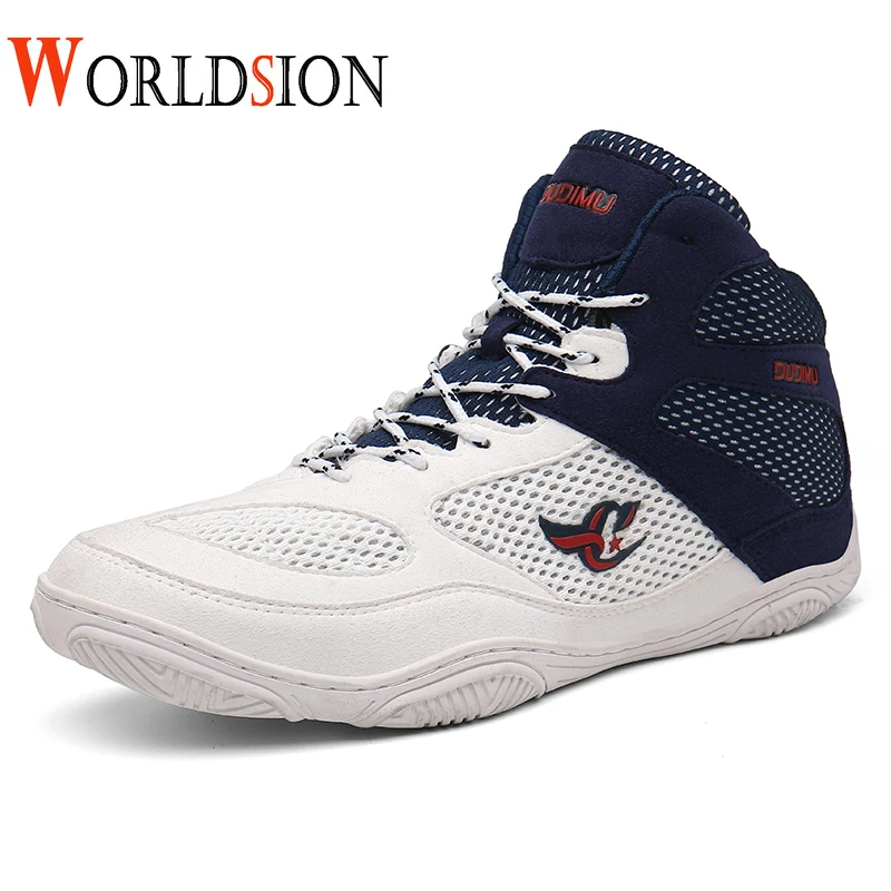 Профессиональные боксерские туфли Мужские дышащие сетчатые для борьбы легкие