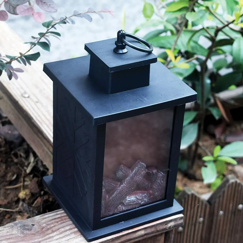 Светодиодный Ретро Стиль имитация камина Горящее влияние Фонари светильник для